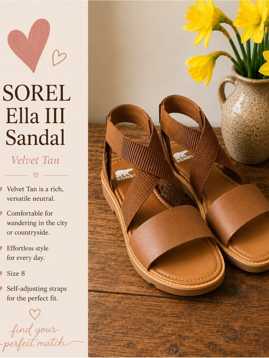 Sorel Shoes - Sorel Ella III Sandal Velvet Tan